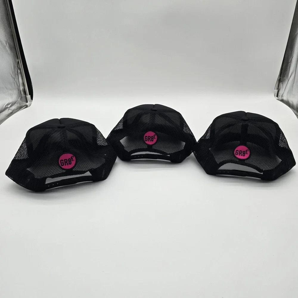 GR8 SZN Trucker Hat Lot of 3 New Adjustable Snapback Caps Black Pink
